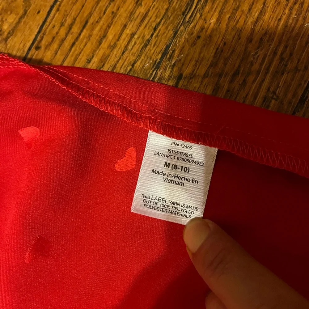 Red Satin Women's Sleep Shirt